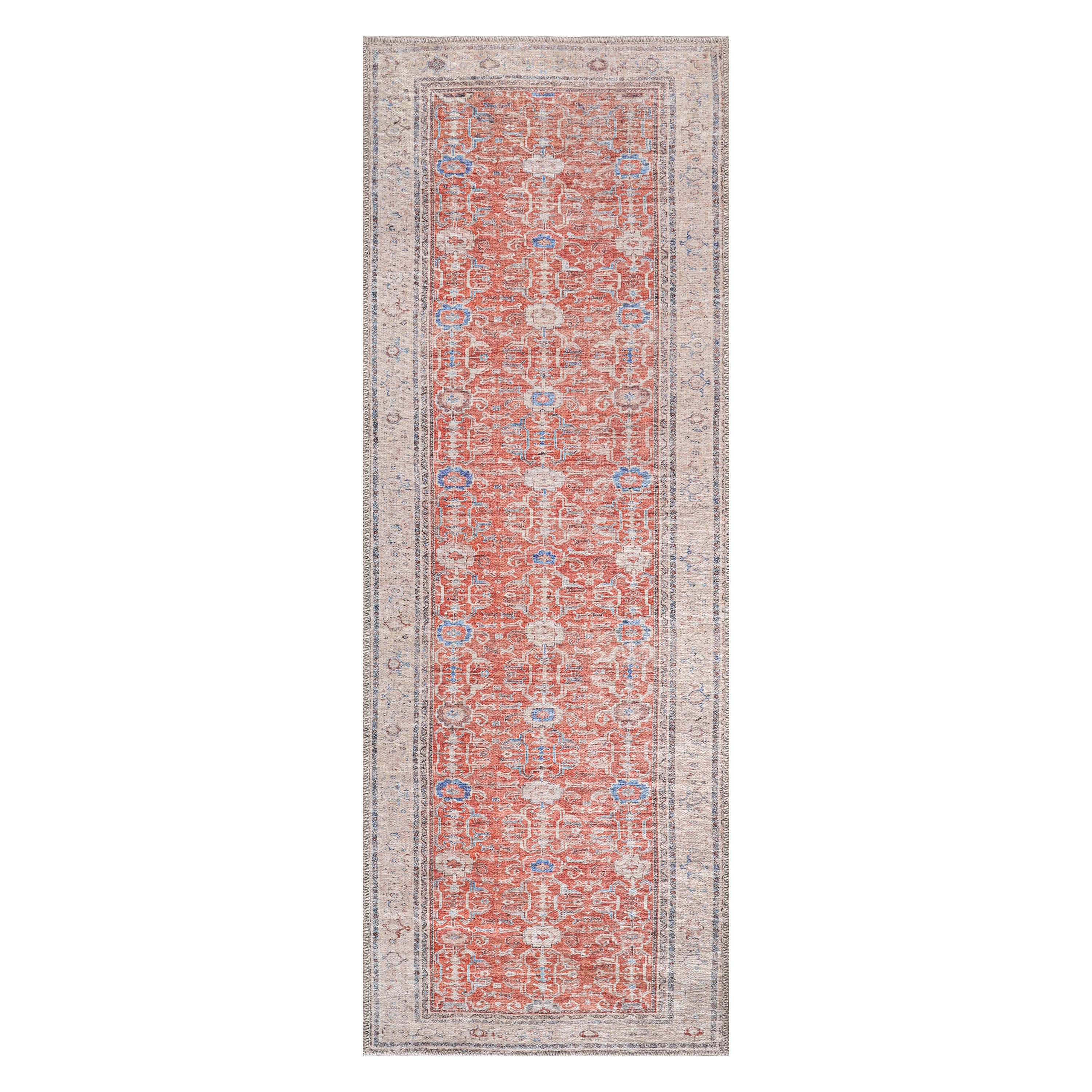 Distressed Area Rugs 2006-Orange