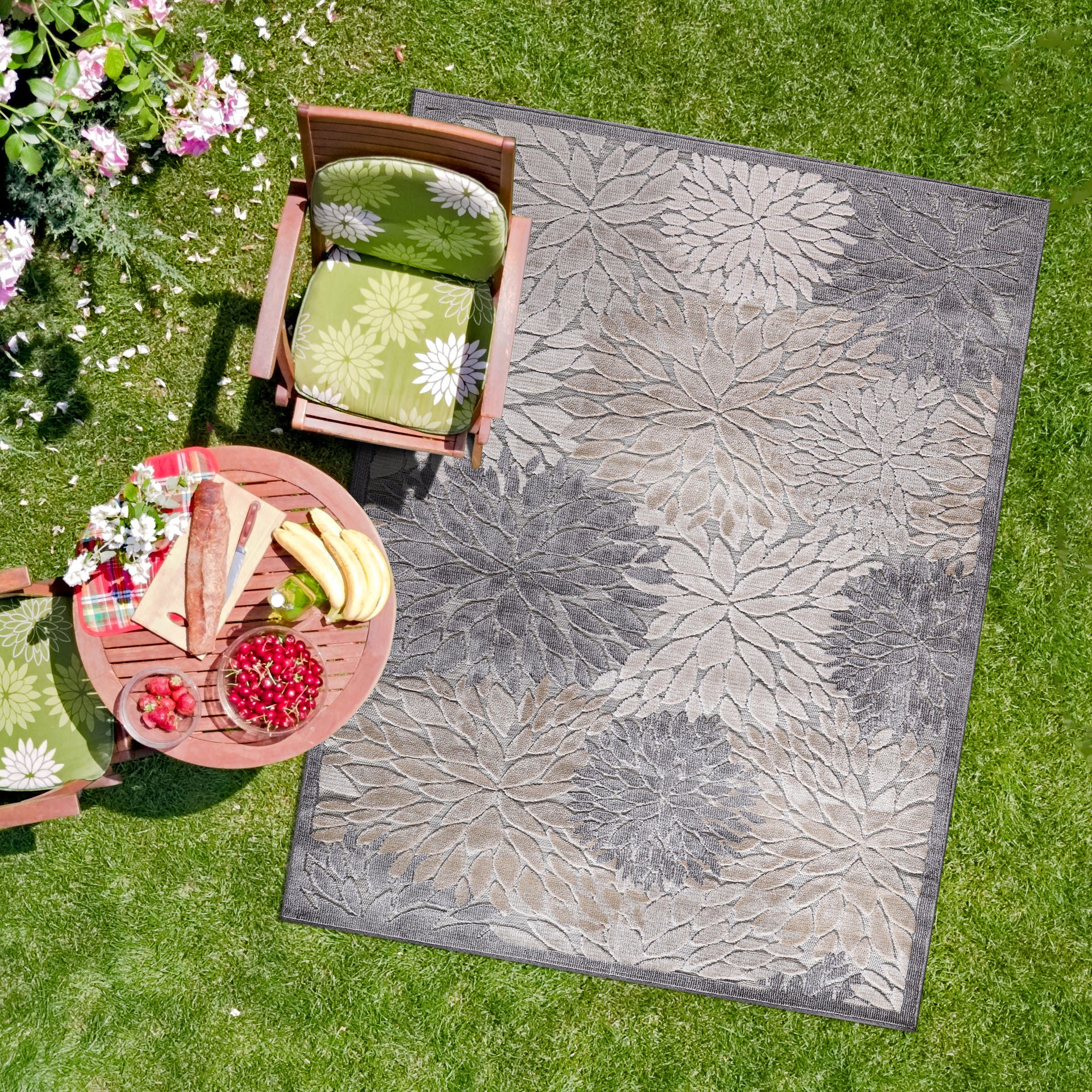 Tropical Outdoor Rug Beige