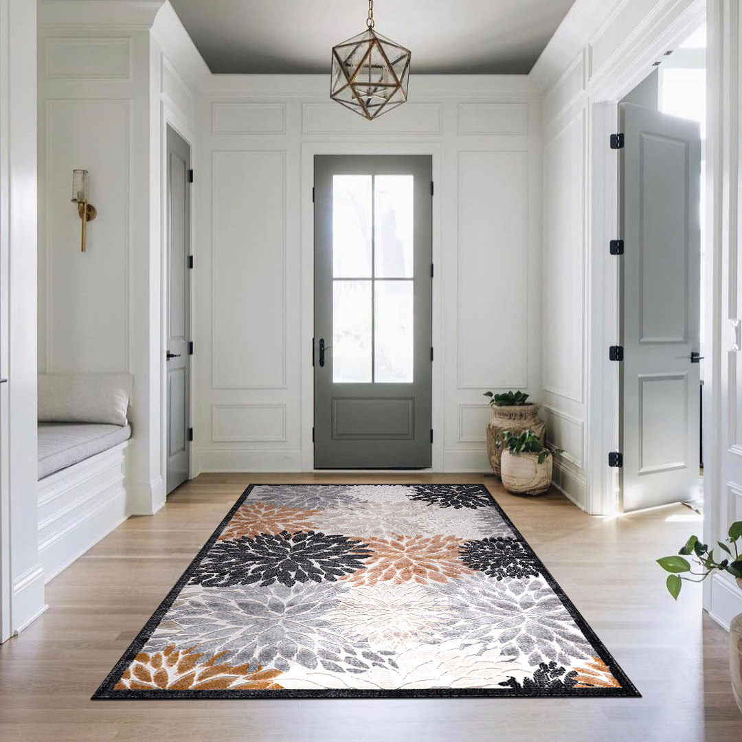 Tropical Outdoor Rug Orange