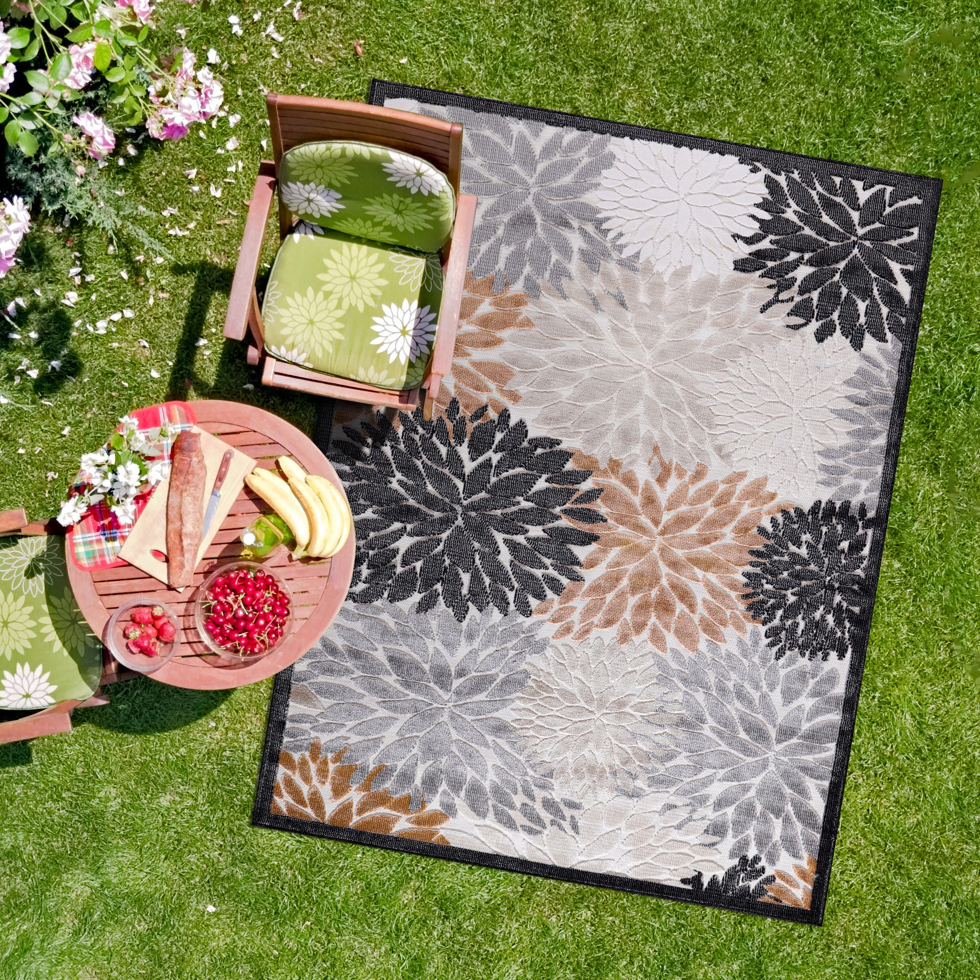 Tropical Outdoor Rug Orange