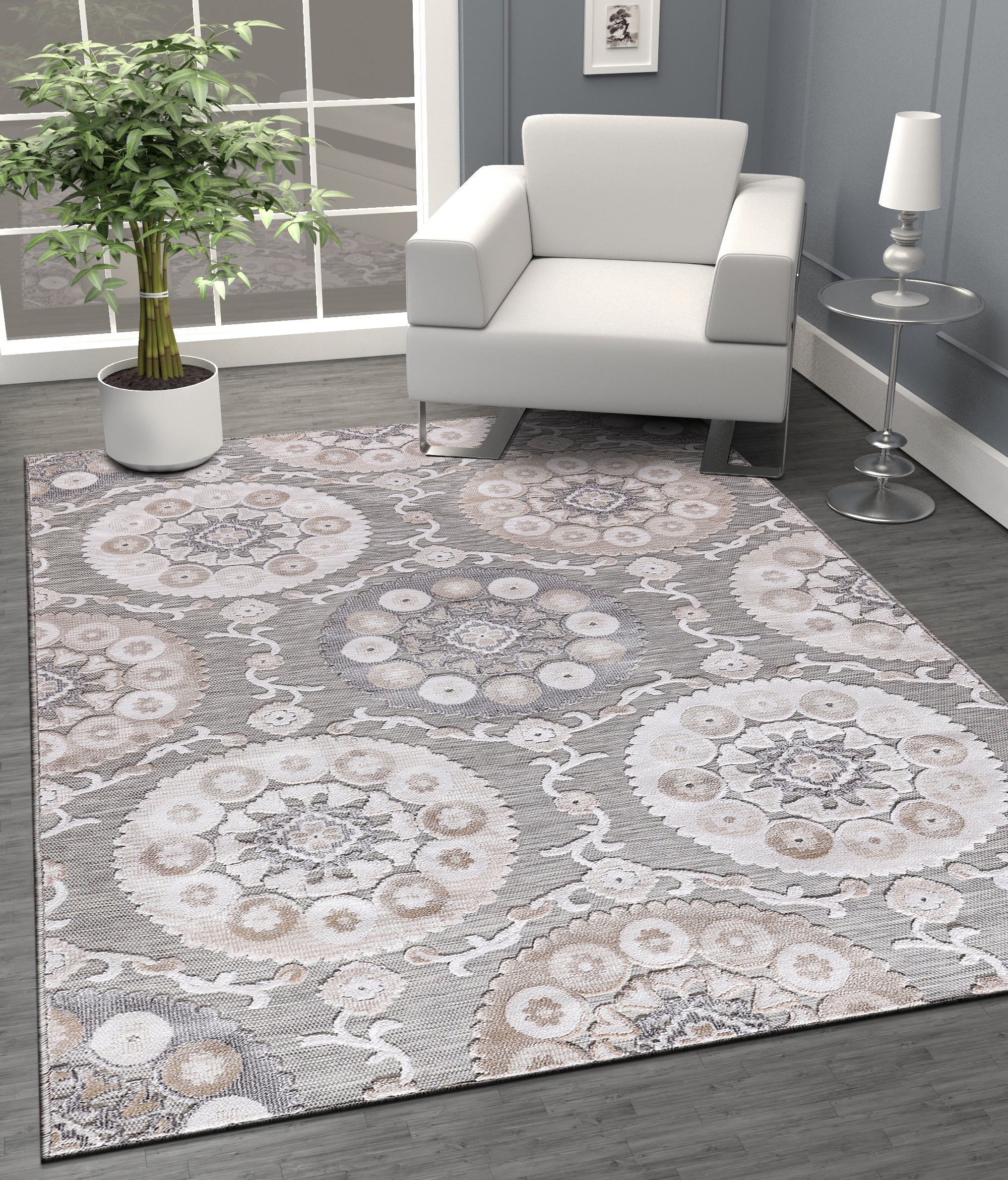 Bohemian Outdoor Rug Beige