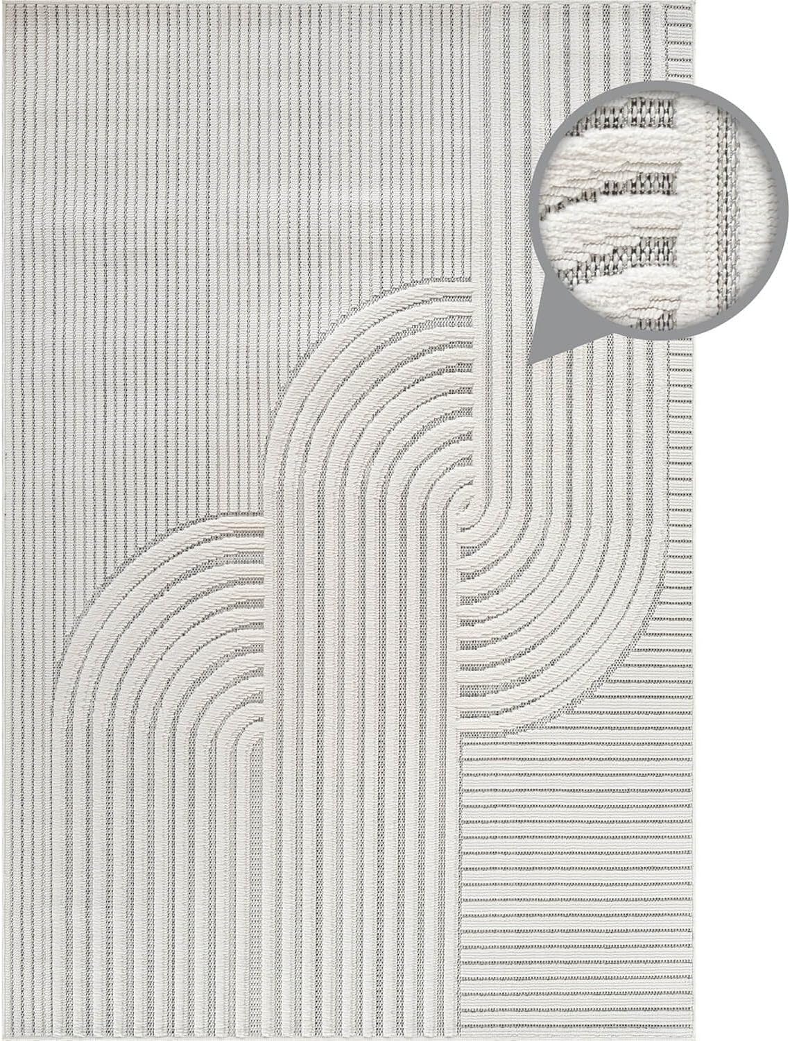 Bunny Micro Loop Area Rugs 7702 White