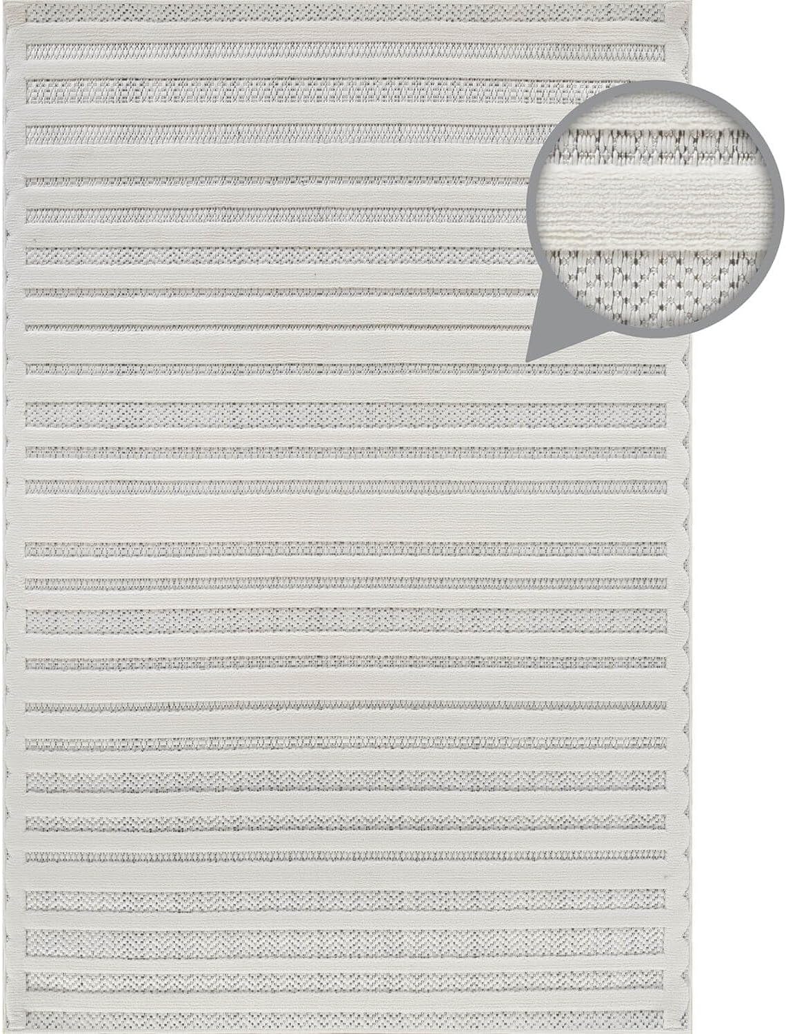 Bunny Micro Loop Area Rugs 7703 White