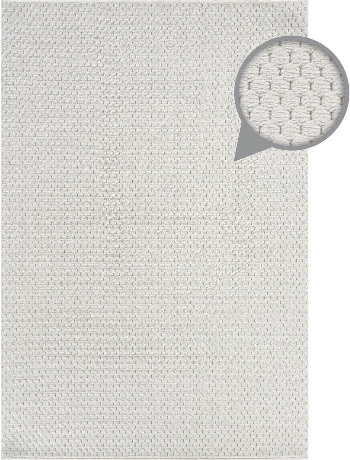 Bunny Micro Loop Area Rugs 7704 White