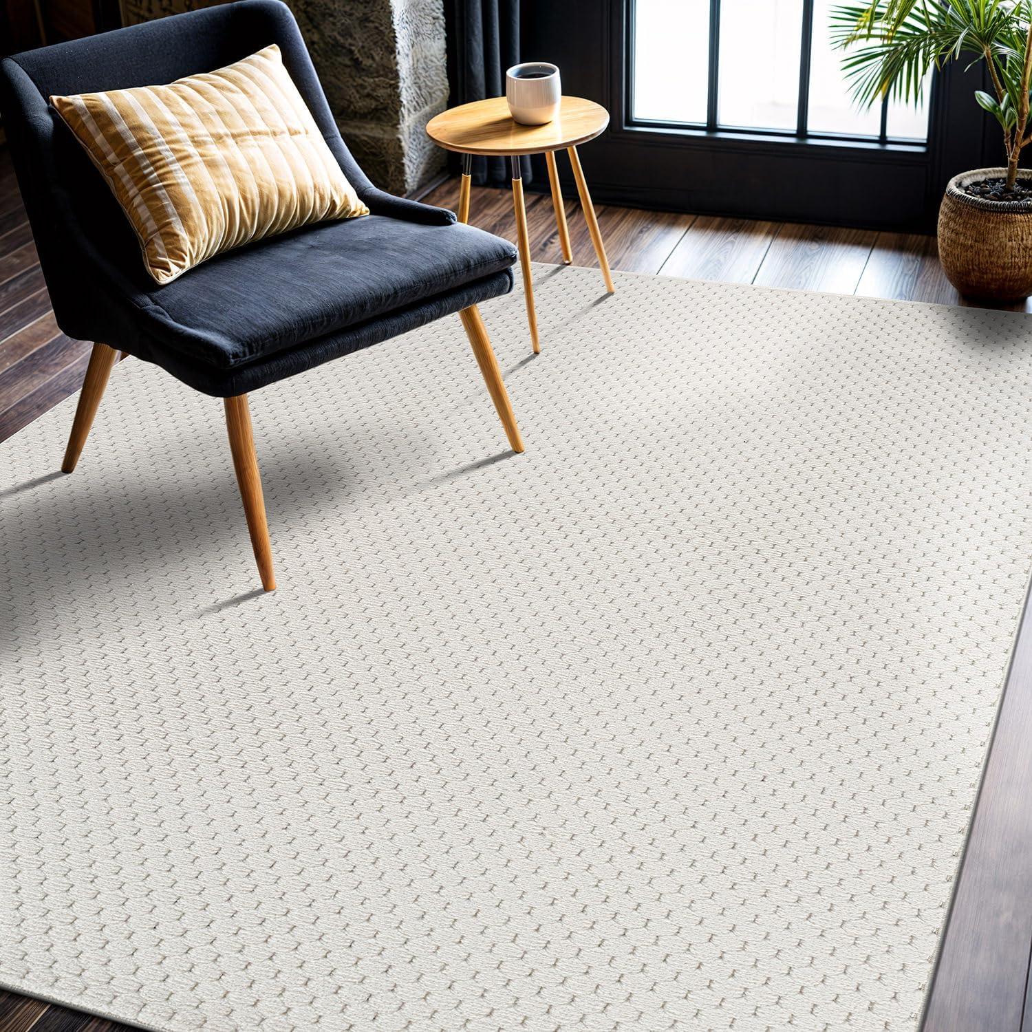 Bunny Micro Loop Area Rugs 7704 White