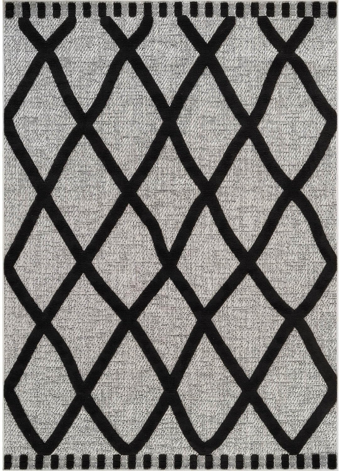 Bunny Micro Loop Area Rugs 7705 Black