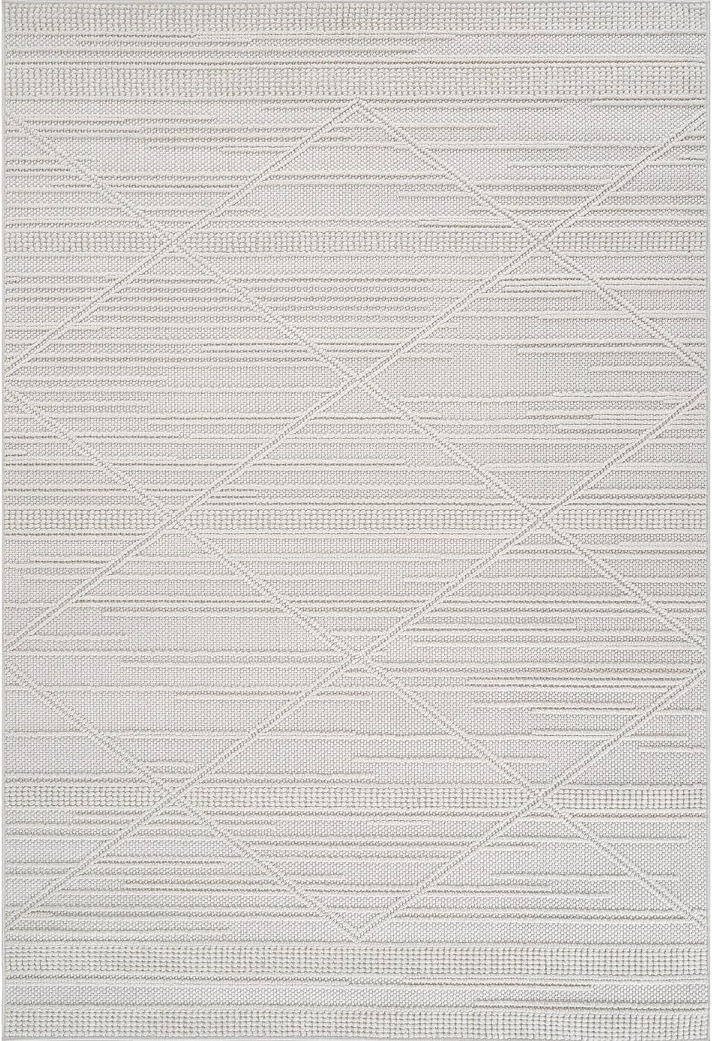 Micro Loop Area Rugs  GY1 - White