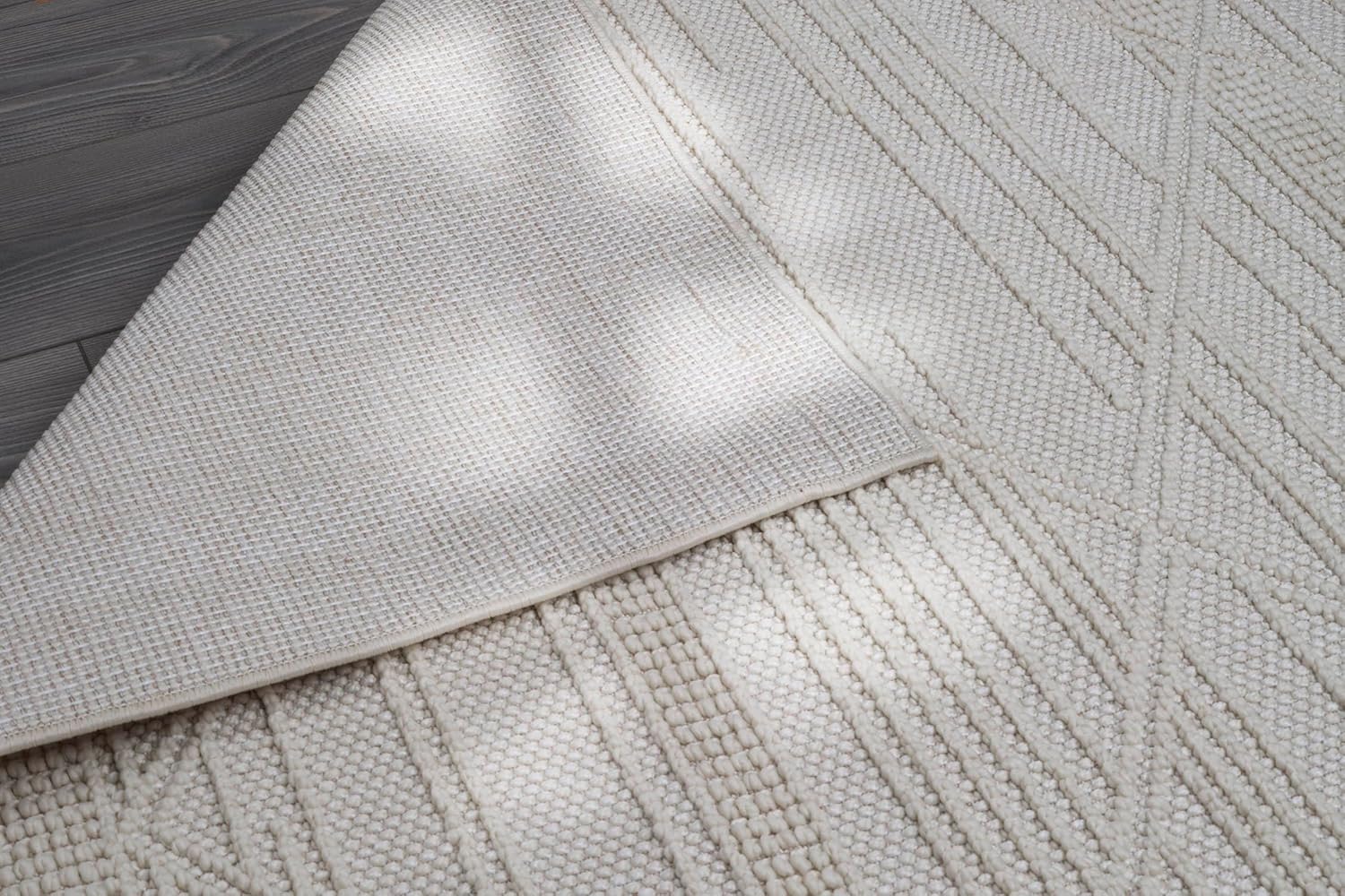 Micro Loop Area Rugs  GY1 - White