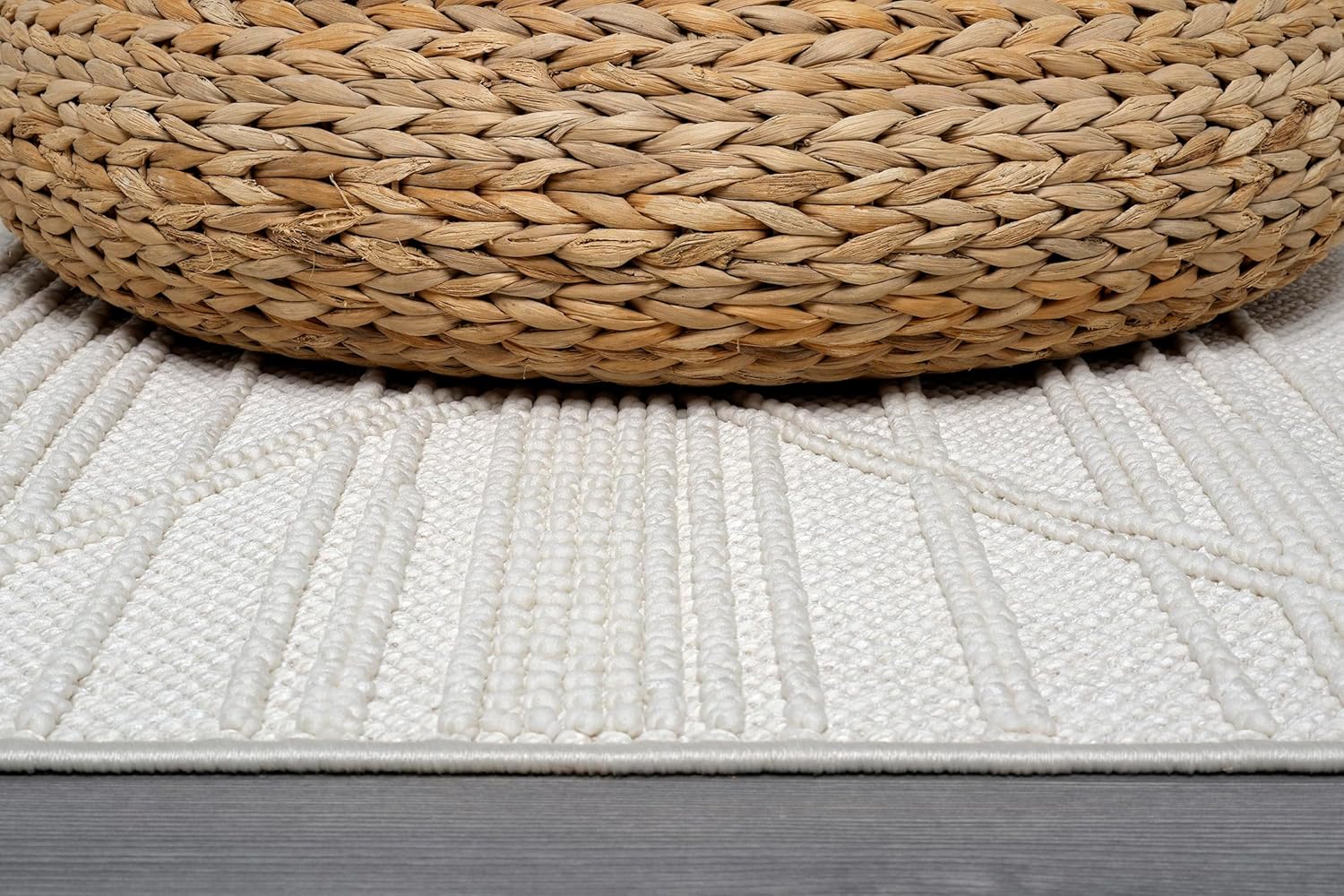 Micro Loop Area Rugs  GY1 - White