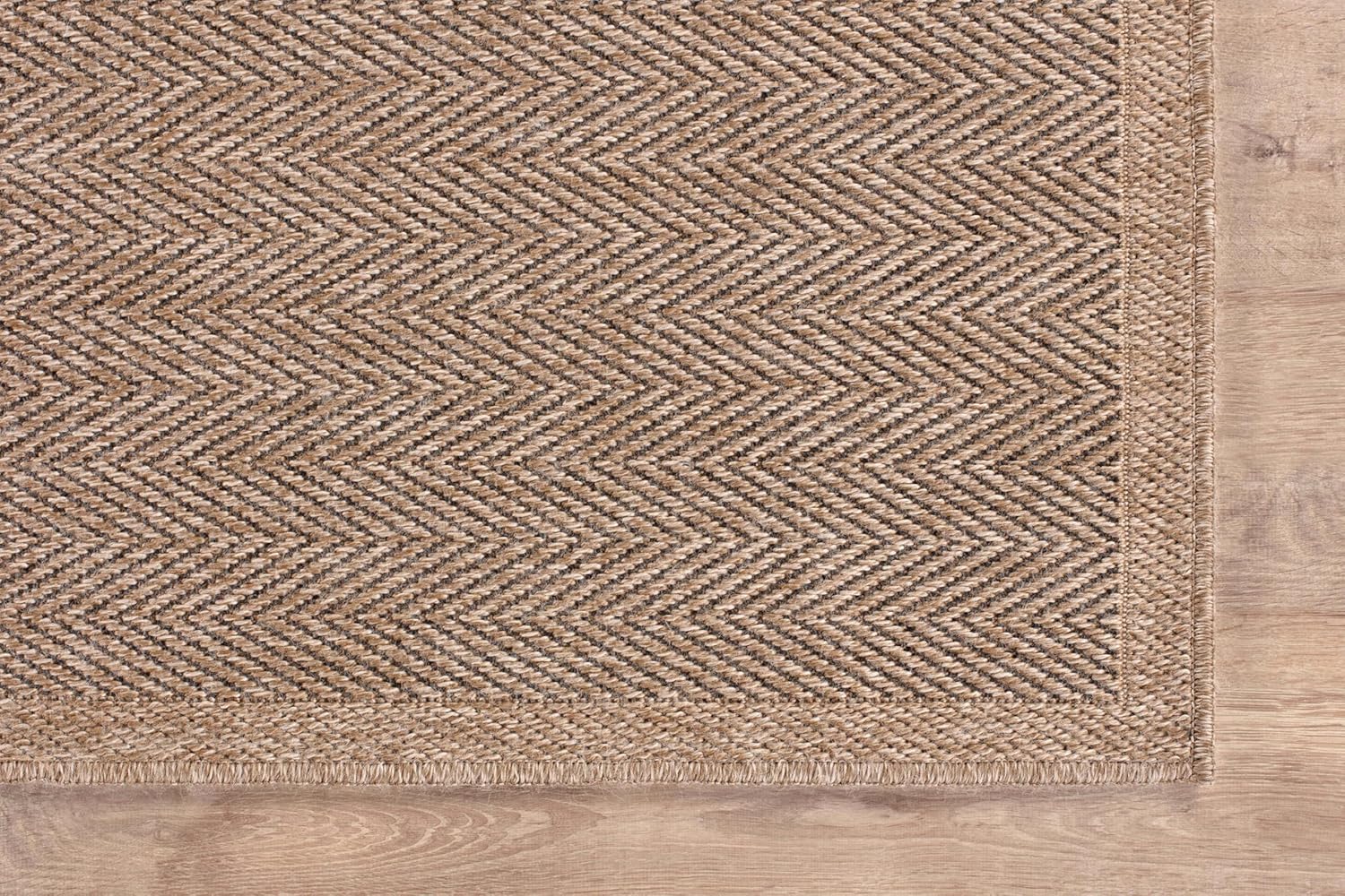 Flax Easy Jute Indoor Outdoor Rugs Natural Herringbone