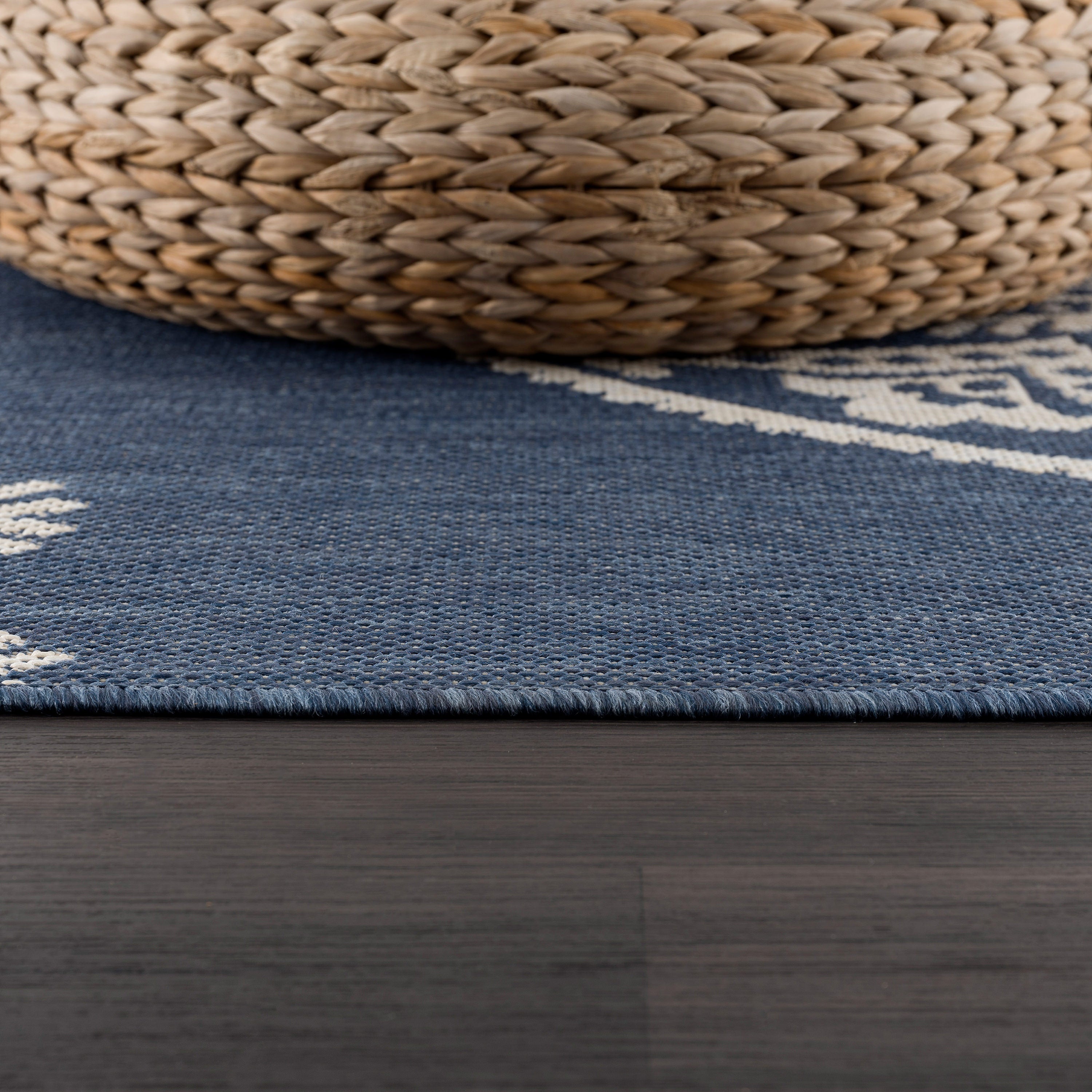 Medallion Outdoor Rugs Blue