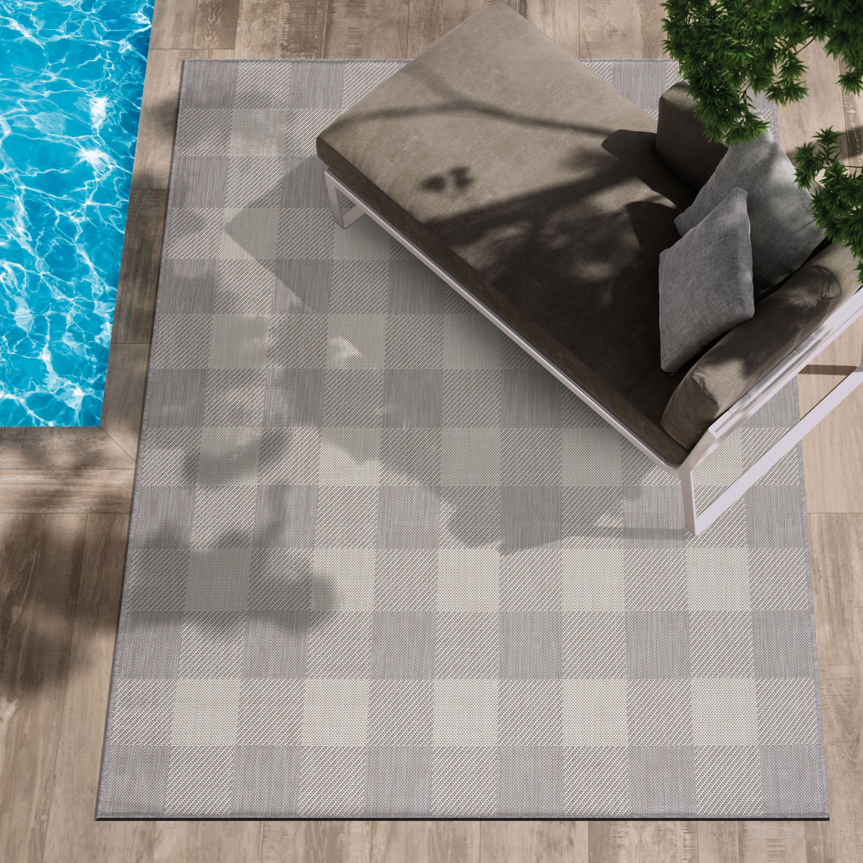 Buffalo Outdoor Rugs Light Grey