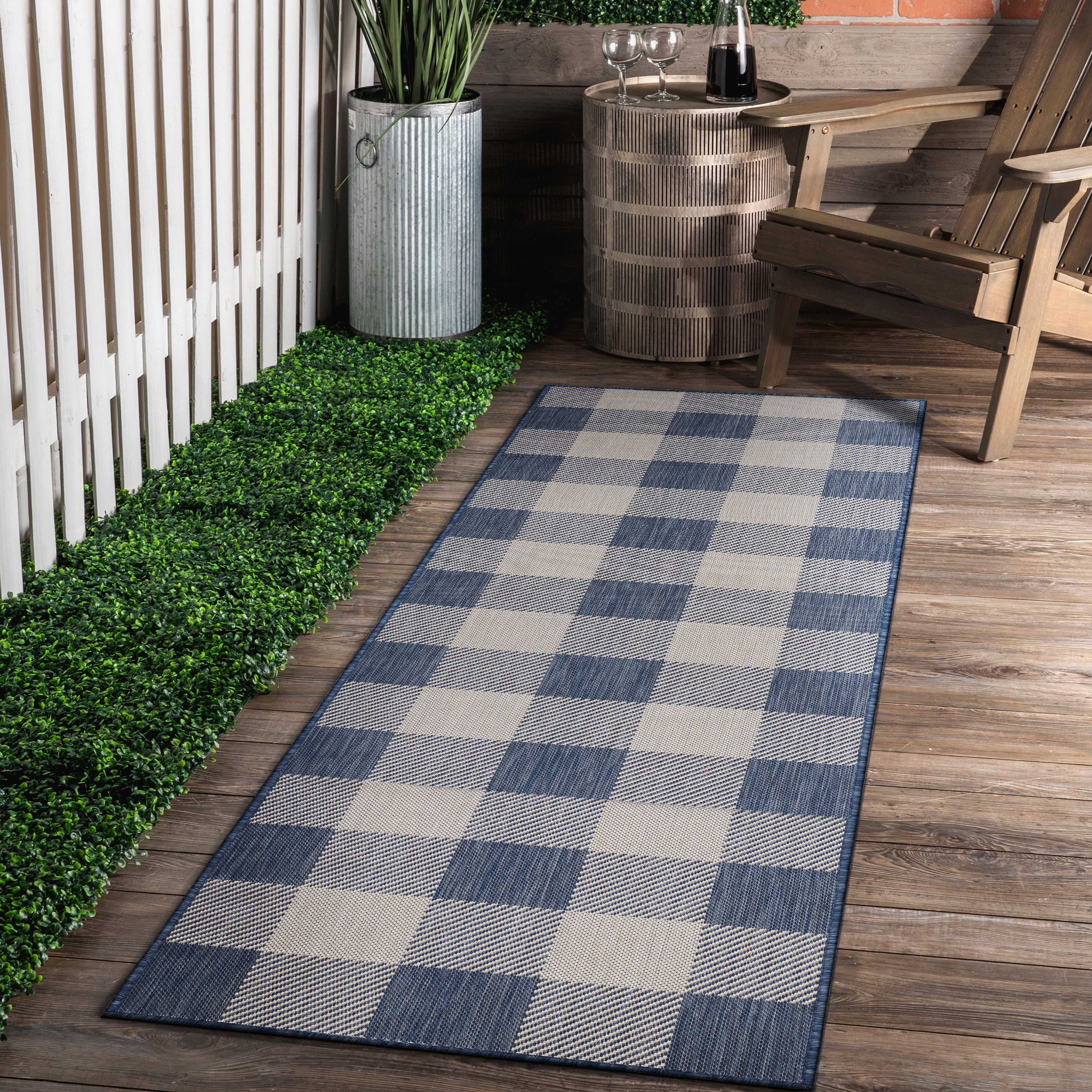 Buffalo Outdoor Rugs Blue